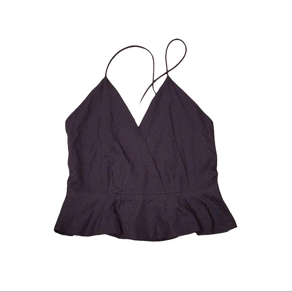 ZARA | Strappy Peplum Hem Top